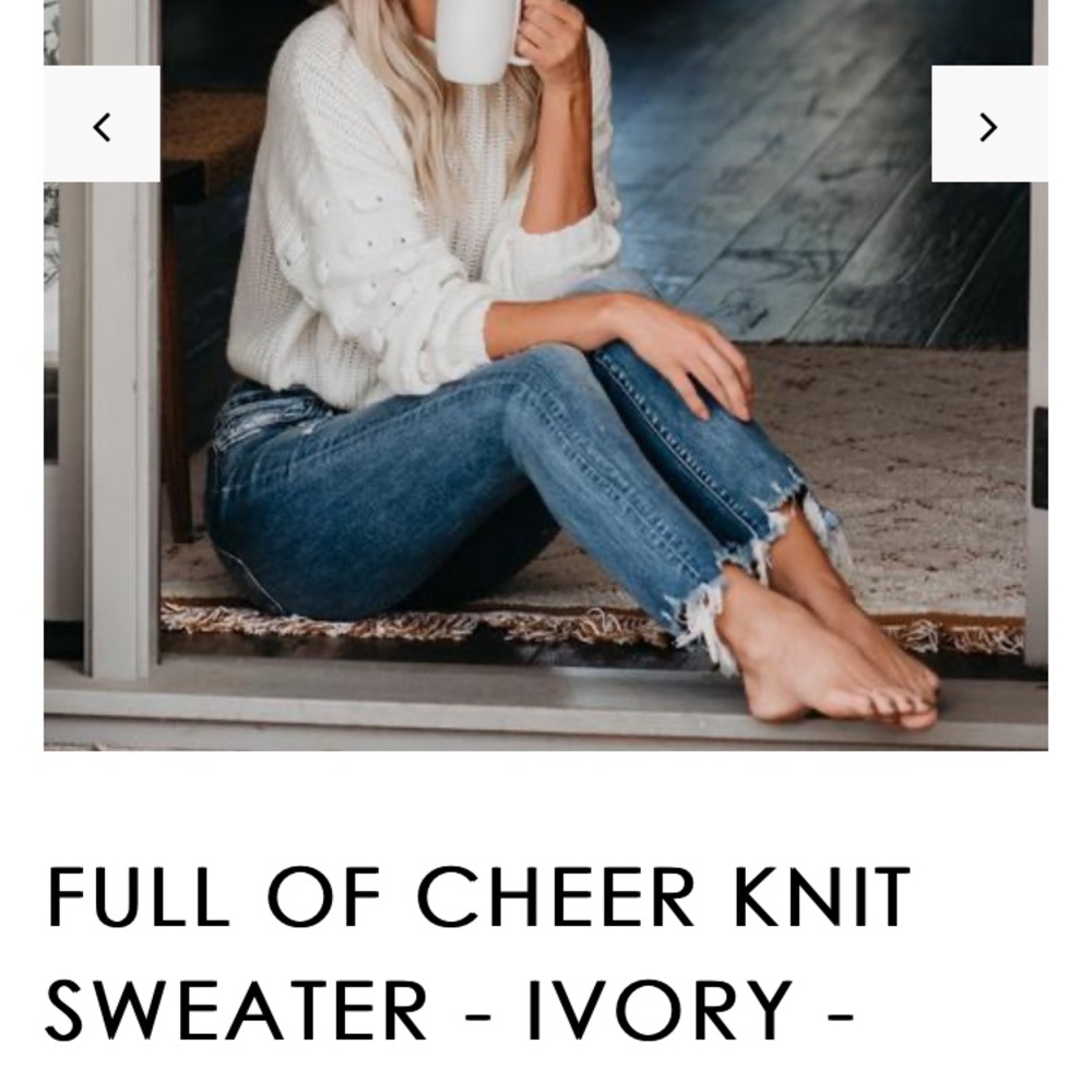 VICI DOLLS full of cheer knit sweater ivory